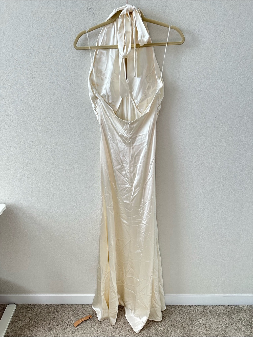 Reformation Veria 100% Silk Dress Ivory Maxi Dress Bridal SZ US 6 NWT - Picture 7 of 7